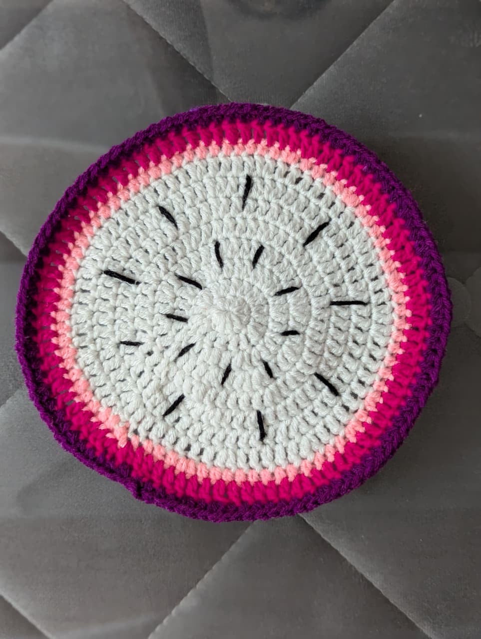 Handmade Crochet Lime Slice Coaster
